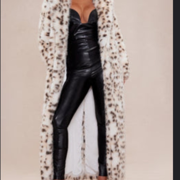 Leopard Print Faux Fur Coat - Picture 1 of 1